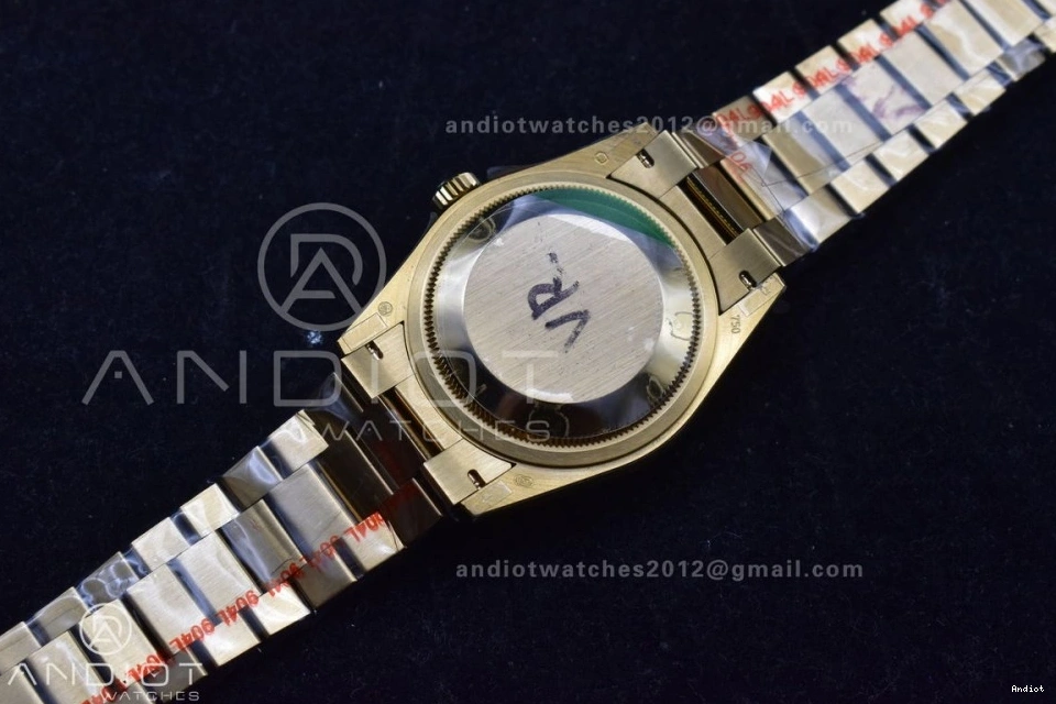 on DayDate (Gain President with Diamond QF YG Best Weight) Steel V5 Grey Square Dial Bracelet Edition vr3255 36 904L 0419